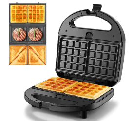 OSTBA Sandwich Maker 3-in-1 Waffle Iron